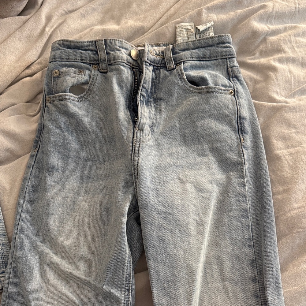 Pull&Bear Light Blue Straight Leg Jeans